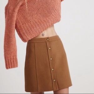 NWT: Madewell snap skirt size 2!